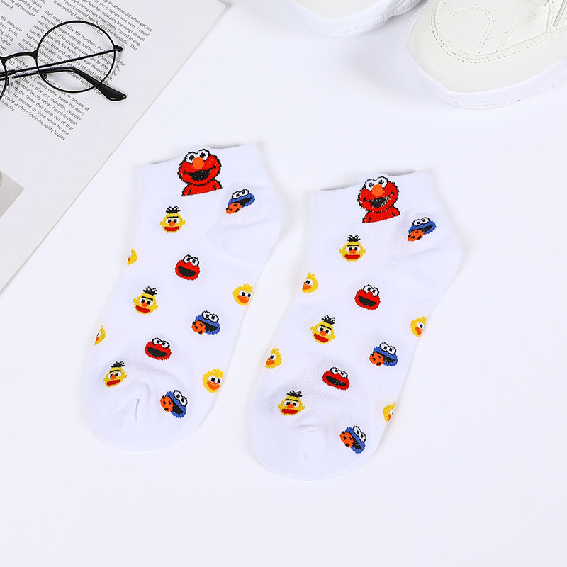 Ms. Wild Spring And Autumn Cotton Sweat Socks Three-color Socks Invisible Socks Female Funny Cartoon Socks